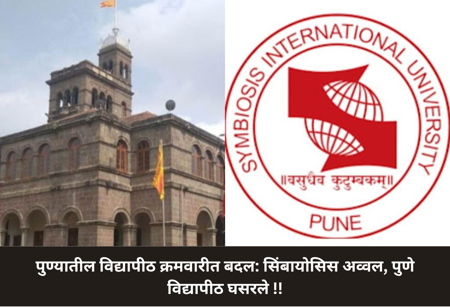 Pune University Ranking Slide: Symbiosis Tops!