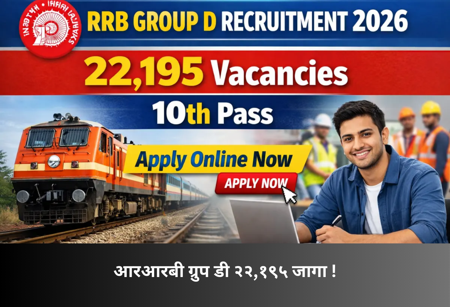 RRB Group D 22,195 Vacancies!