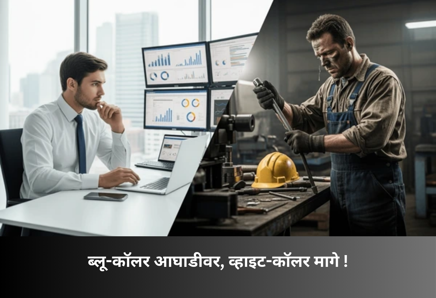 Blue-collar leads, white-collar lags!